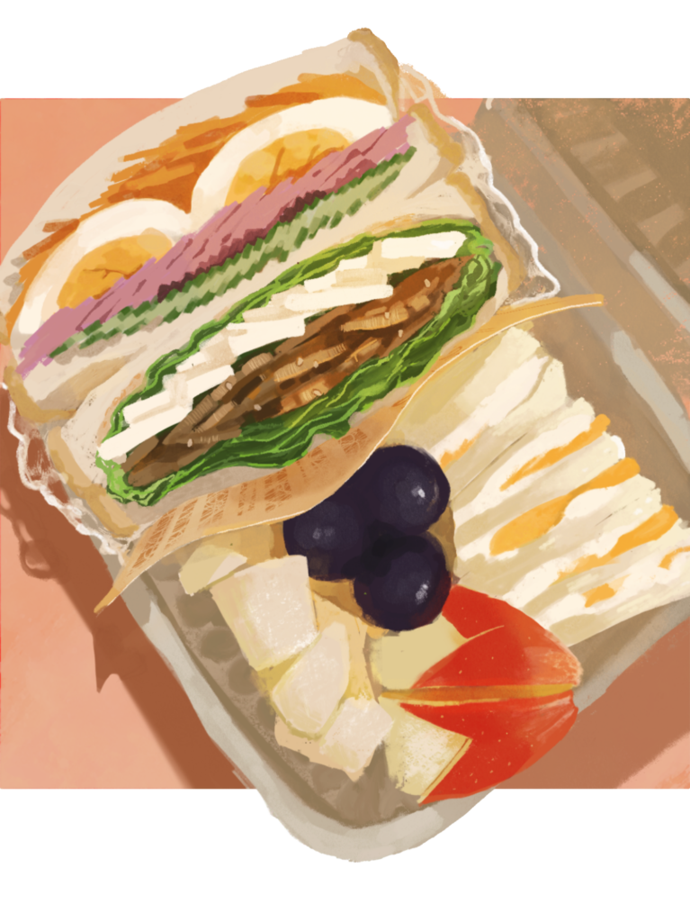 個人制作_ごはん_土曜日のサンドイッチ